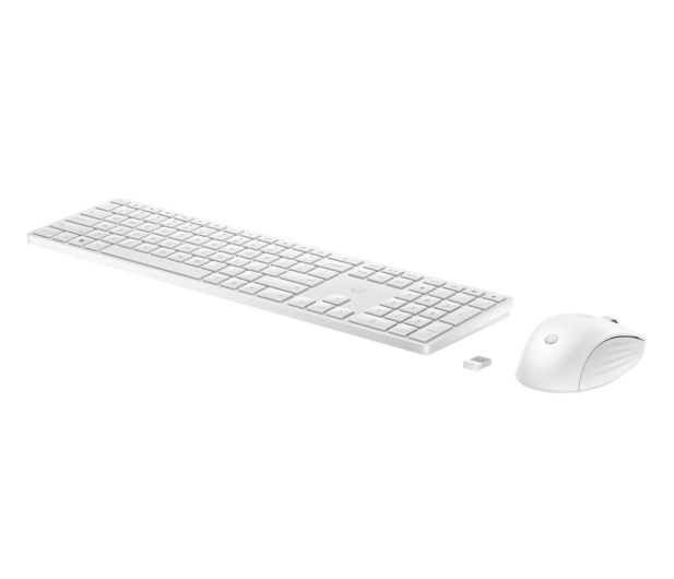 HP Zestaw bezprzewodowy myszy i klawiatury HP 650 - biały - 1108876 - zdjęcie